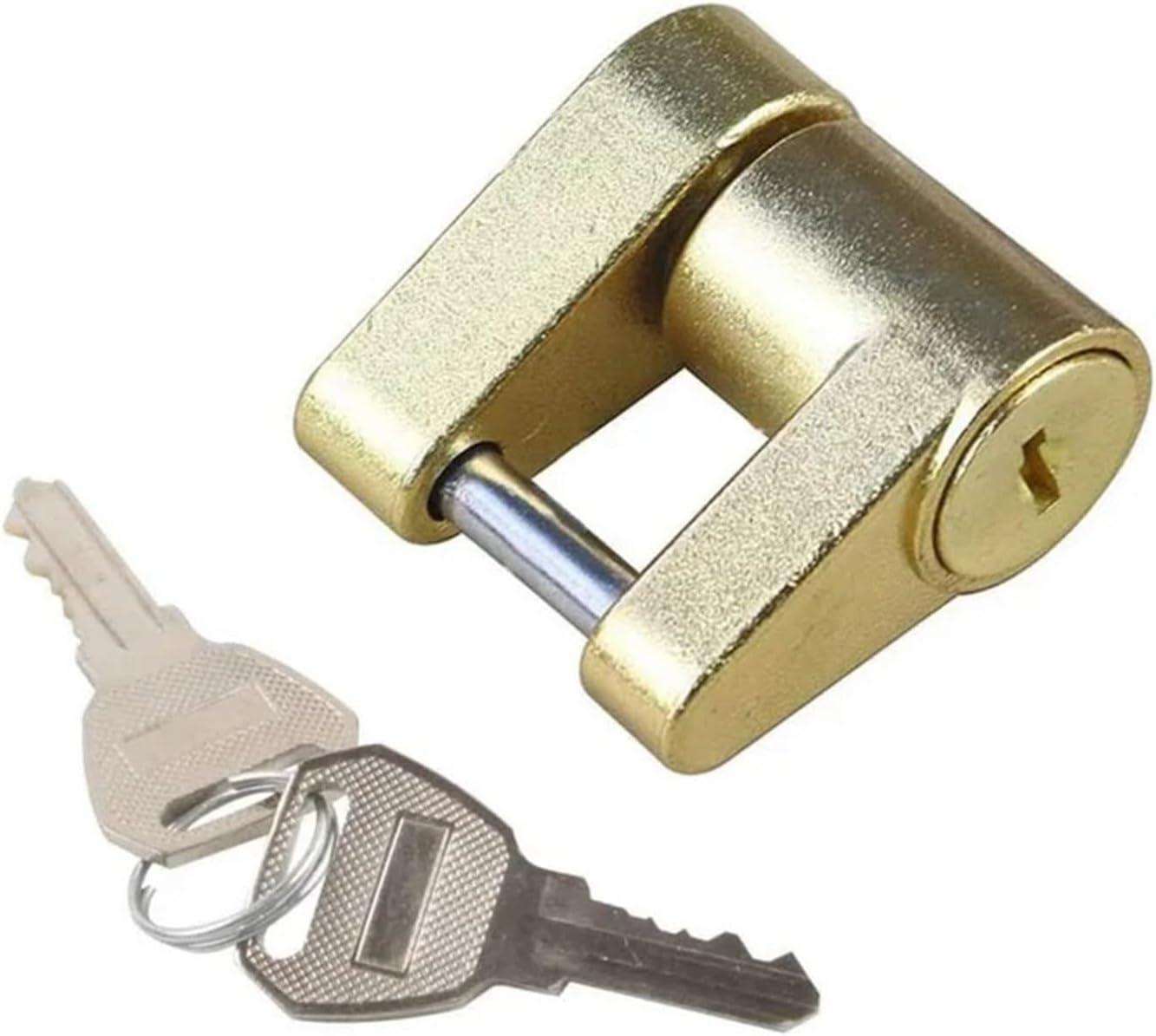 Trailer Padlock Pin Hasp Arm Lock Yacht SUV RV ATV UTV Truck Car Accessories Auto Parts DIY Rarelock MS450 G 1Pcs(Padlock Gold)