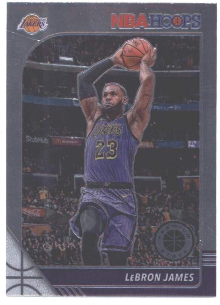 2019-20 Panini Hoops Premium Stock #87 LeBron James Los Angeles Lakers NBA Basketball Card NM-MT