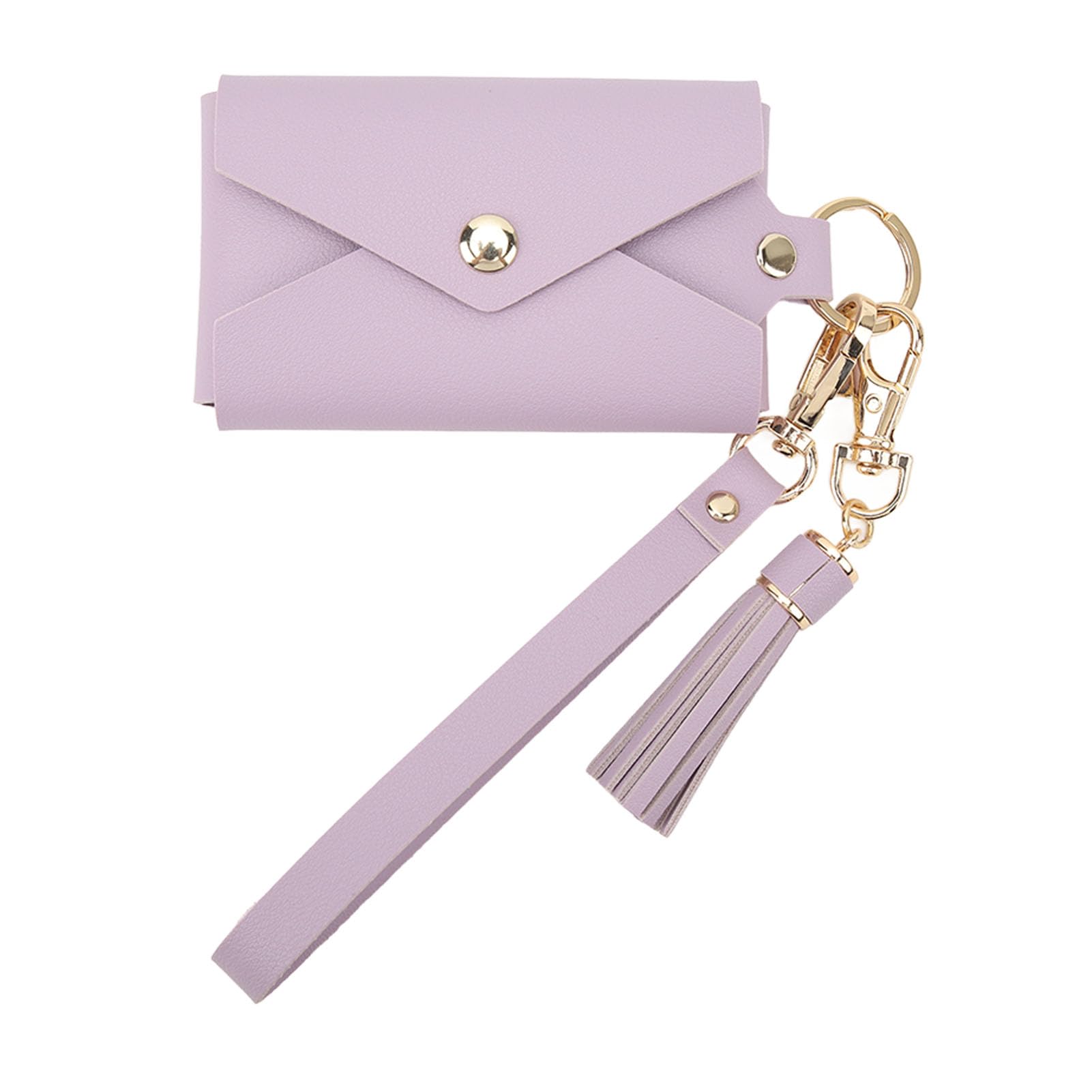 Mbeysaq Cards Photo Holder Wallet PU Leather Photo Storage Keychain for Mini 12/11 & Credit Cards, Small Photo Storage s, Snap Design, Fashion Travel Gift Pink (Purple)