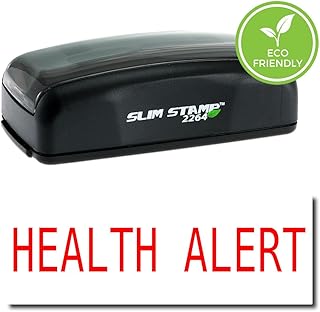 Pre-Inked Health Alert Stamp (Blue Ink)