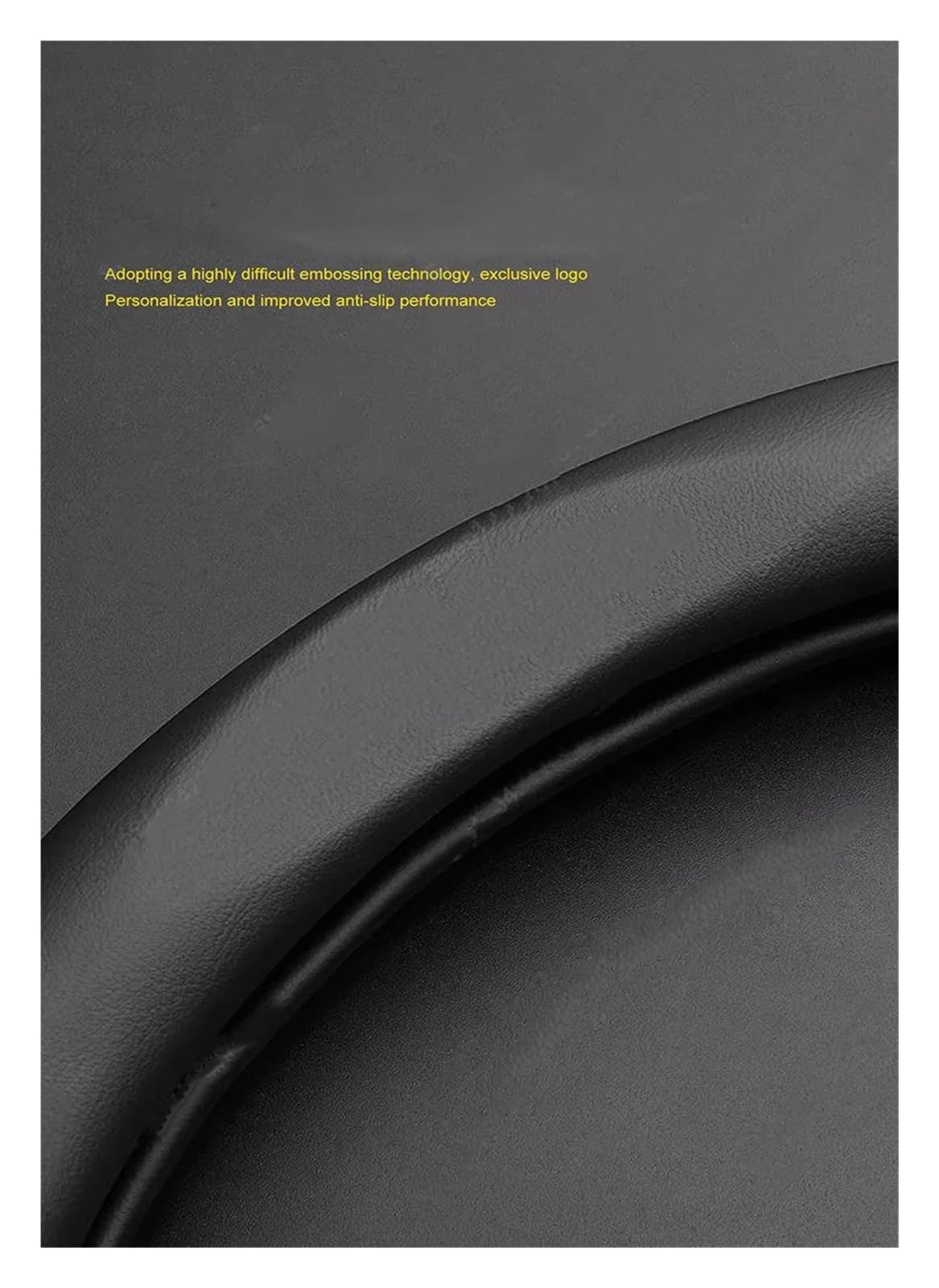 Pokrowiec na kierownicę samochodu, 38 cm, Fusion, do Kuga, Ecosport, Transit for Edge, Mustang, D, brązowy, A, O, czarny, A