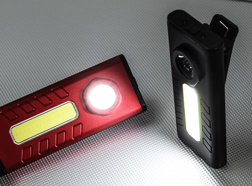 Lighthouse Torches L/HEM5BLUE – Mini Lanterna LED Blu Ricaricabile Con Batterie AAA – 250/500 Lumen – Faretto E Luce Da Lavoro COB - 3