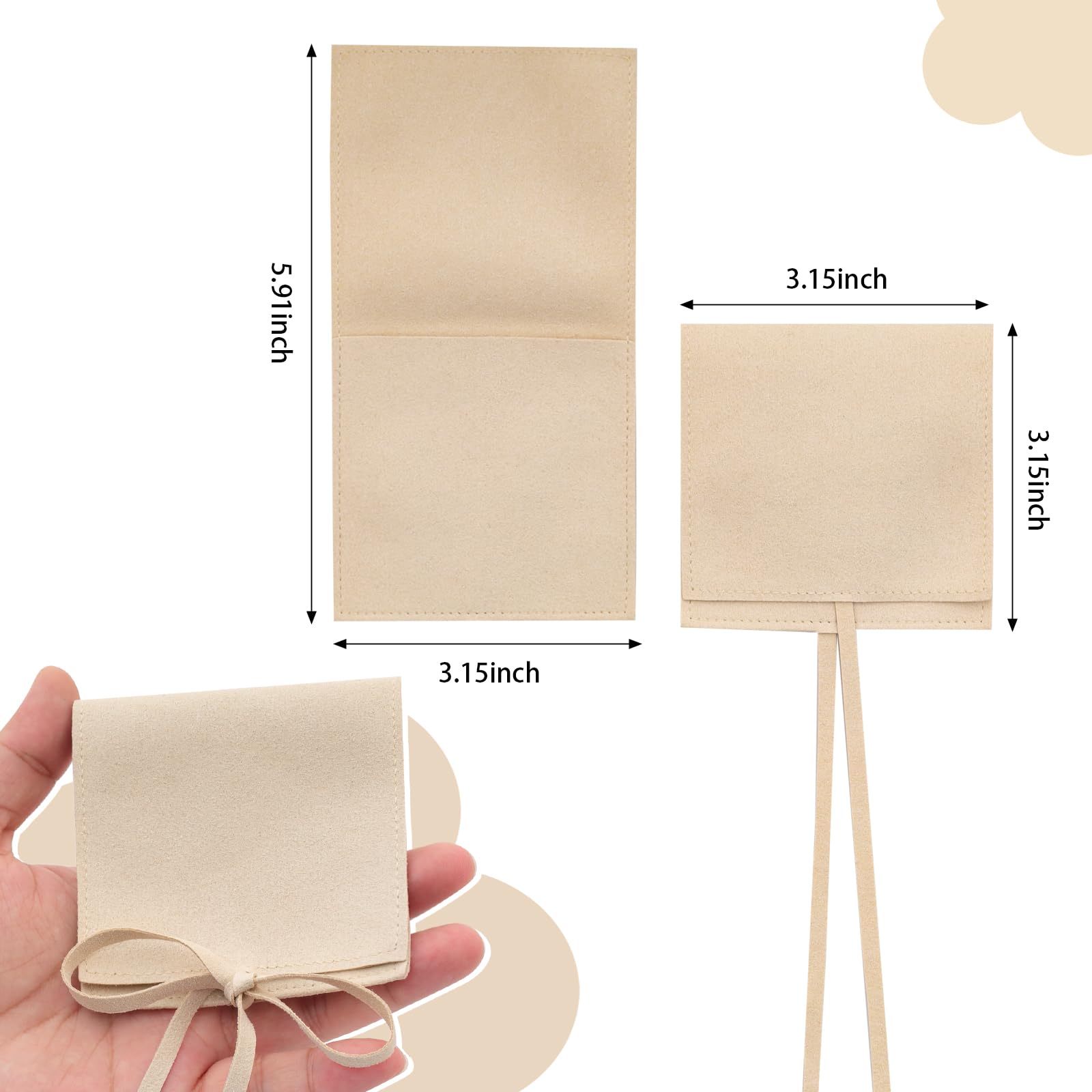 Heliltd Bolsa de joyería 12 piezas
