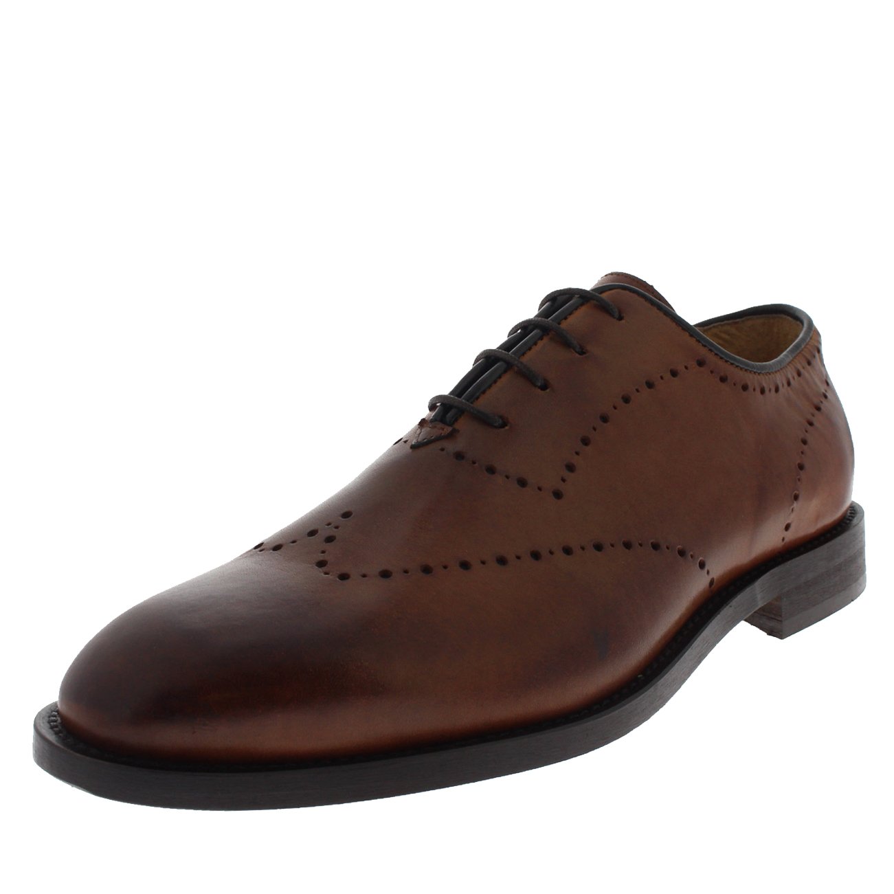 H by HudsonMens Twain Leather Smart Oxfords Office Formal Work Shoes - Cognac - 12