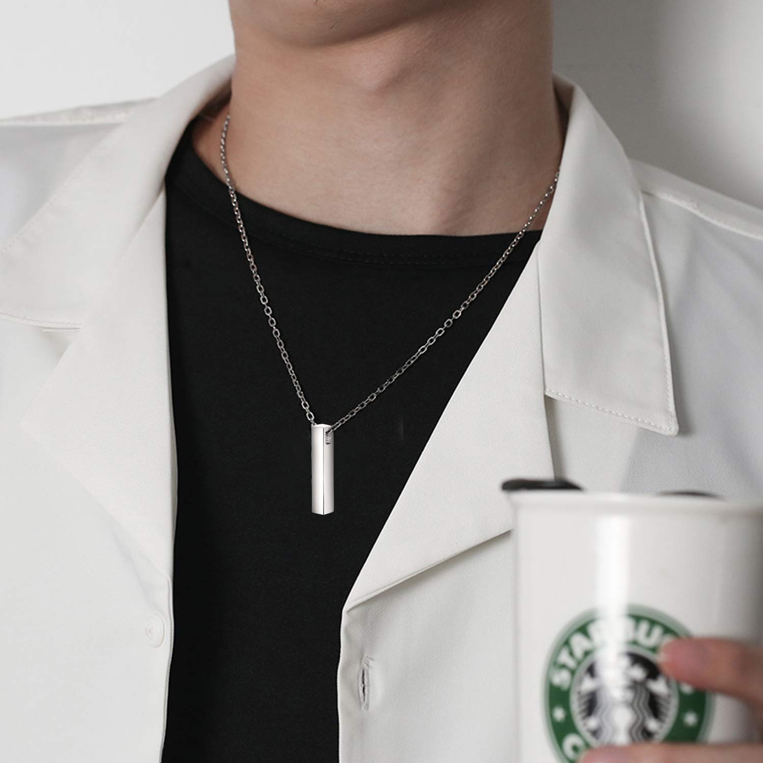VONALA Collar de urna de plata de ley, regalo conmemorativo para cenizas, joyería de recuerdo para mujeres y hombres