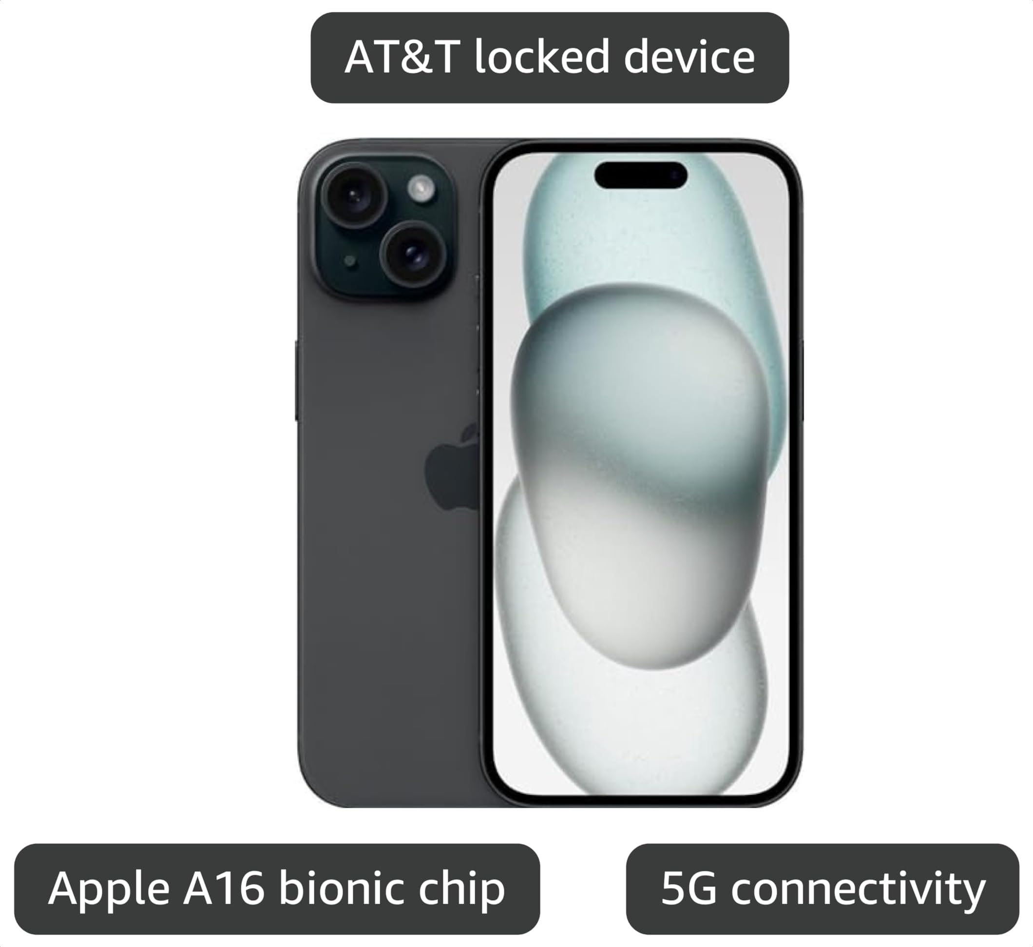 Apple iPhone 15Plus 128GB本体 ブラック Amazon.com: Apple - iPhone 15 Plus, 128GB, negro - Portadores GSM