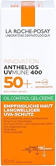 Anthelios UVMune 400 Oil Control Gel Cream SPF50+, Mattifying Sunscreen For Oily Blemish-Prone Skin, Airlicium Sebum Absorber, Ultra Long UVA Filter, Sweat Resistant, 50ml