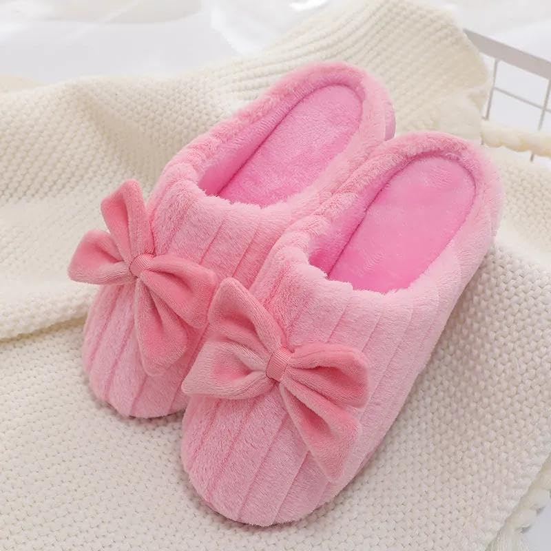 Image of Unisex Winter Flip Flop Slipper for Men and Women Soft Faux Fur Slip On Indoor Home Slides Slipper for Bedroom Sandals