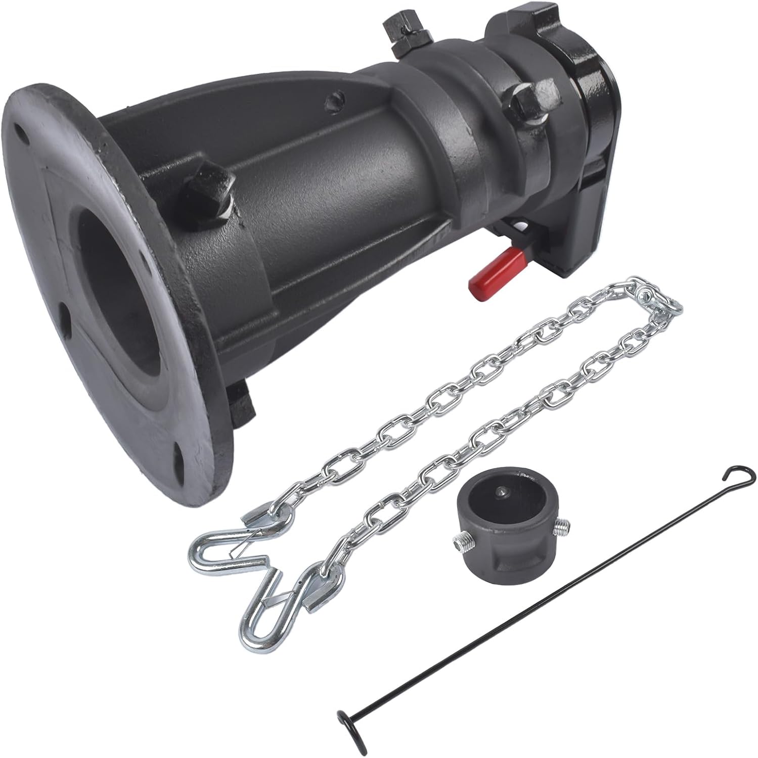 C5G1216 Adjustable Cushioned 5th Wheel to Gooseneck Adapter with Safty Chain, Replacement for Convert-A-Ball, Towing Capacity 20000 Lbs, Adjustable Height 12''-16'' GELUOXI