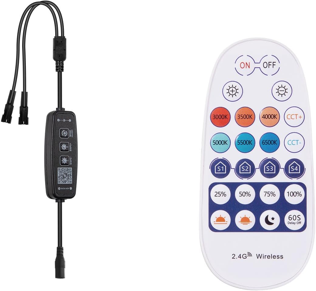 24V BT Controller White LED Strip Light 60D Dual Output