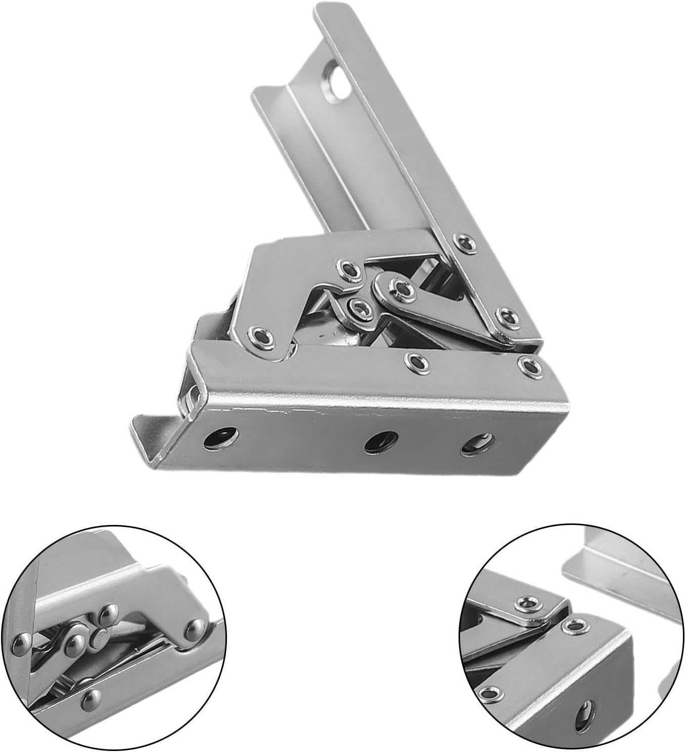 2PCS Self-locking Folding Hinge Table Leg Bracket Set with 90 Degree and 180 Degree Spring Folding Suitable for Cabinets, Wardrobes, and Bookcases