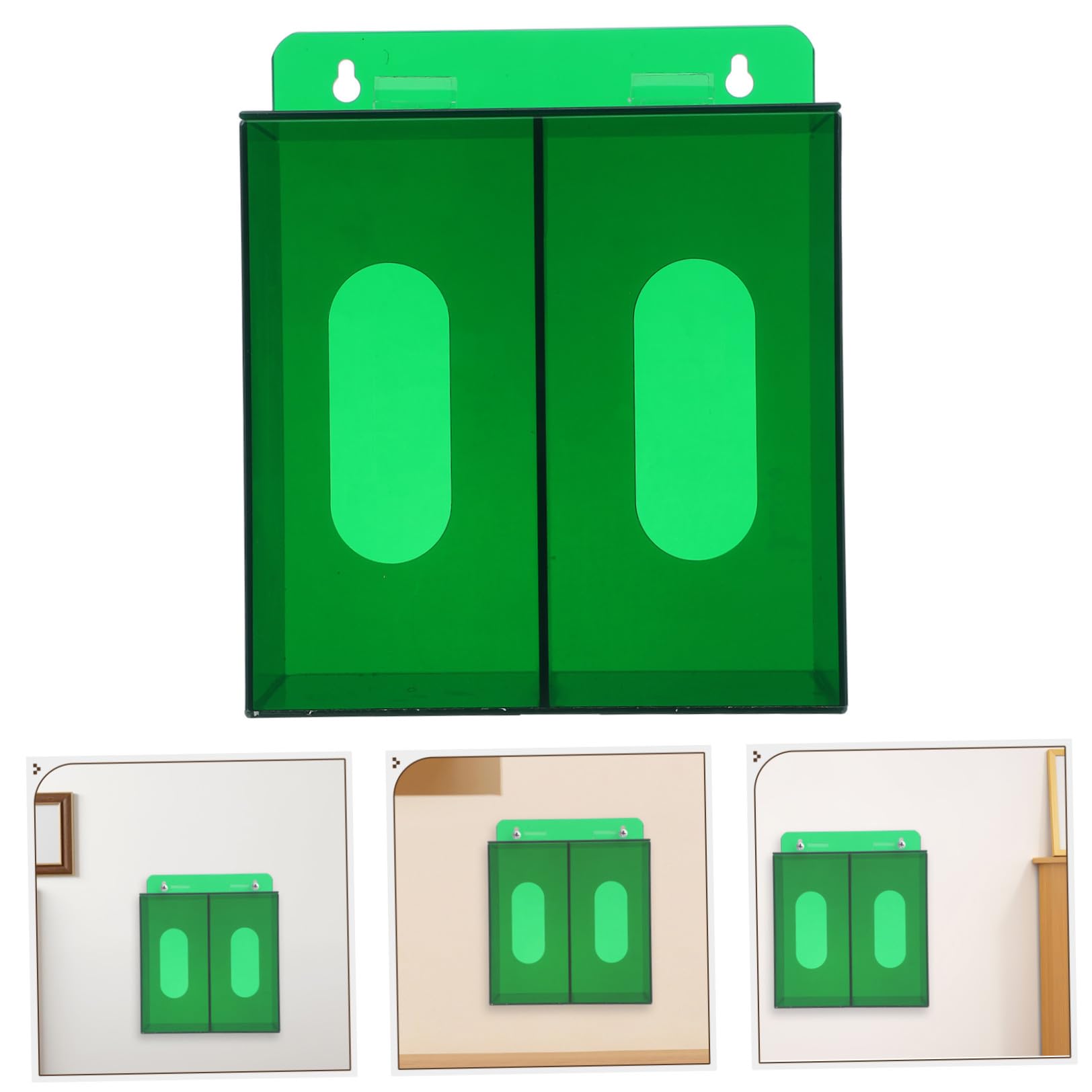 Porta Mascherine in Acrilico con Supporto a Muro Contenitore Compatto per Maschere e Guanti per Ambienti di Laboratorio e Uso Industriale