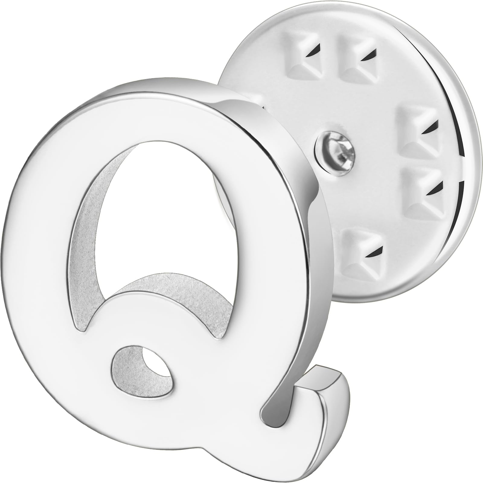Initial Lapel Pin for Men Women, Brooch Pins for Men Suits, Metal Button Pins in 18K Gold and Silver Tone.