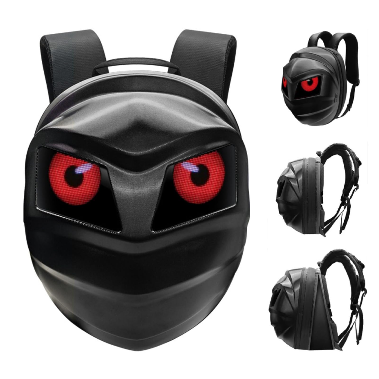 LED Backpack Motorcycle, Motorcycle Backpack, LED Backpack, Programmable, APP Control, Large Capacity, Waterproof Hard Shell Digital Backpack for Travel, Hiking, Riding