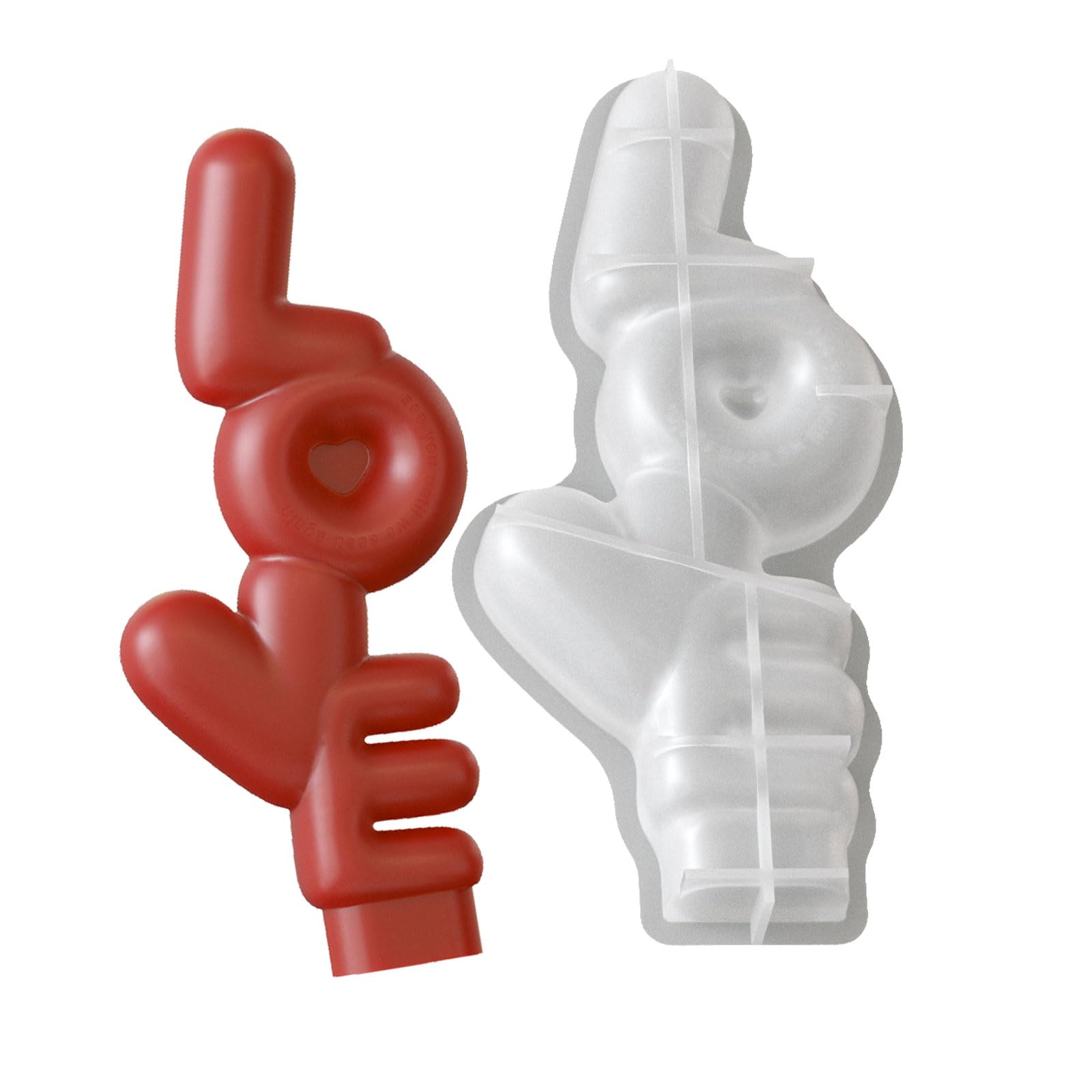 Xagmodshn A Wax Pouring Mold Silicone Love Letter Flexible Form For Decorative Resin Plaster Home Displays Love Mold Silicone Wax Casting Letter Decor Resin Plaster Home Display