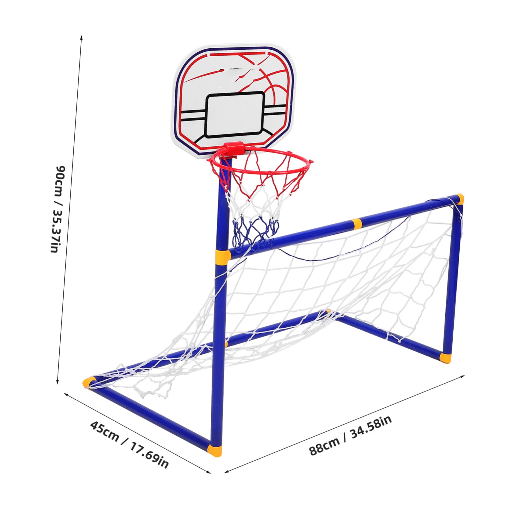 Balacoo 1Set Portable Soccer Goal Basketball Hoop Sports for Play Enhances Skills and Fun Activities