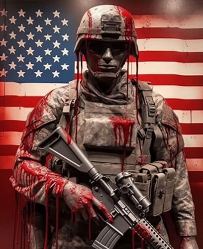 PAMMUQ Pintura por números para adultos de 16 x 20 pulgadas, lienzo para adultos, kits de pintura por números sobre lienzo, pintura al óleo por