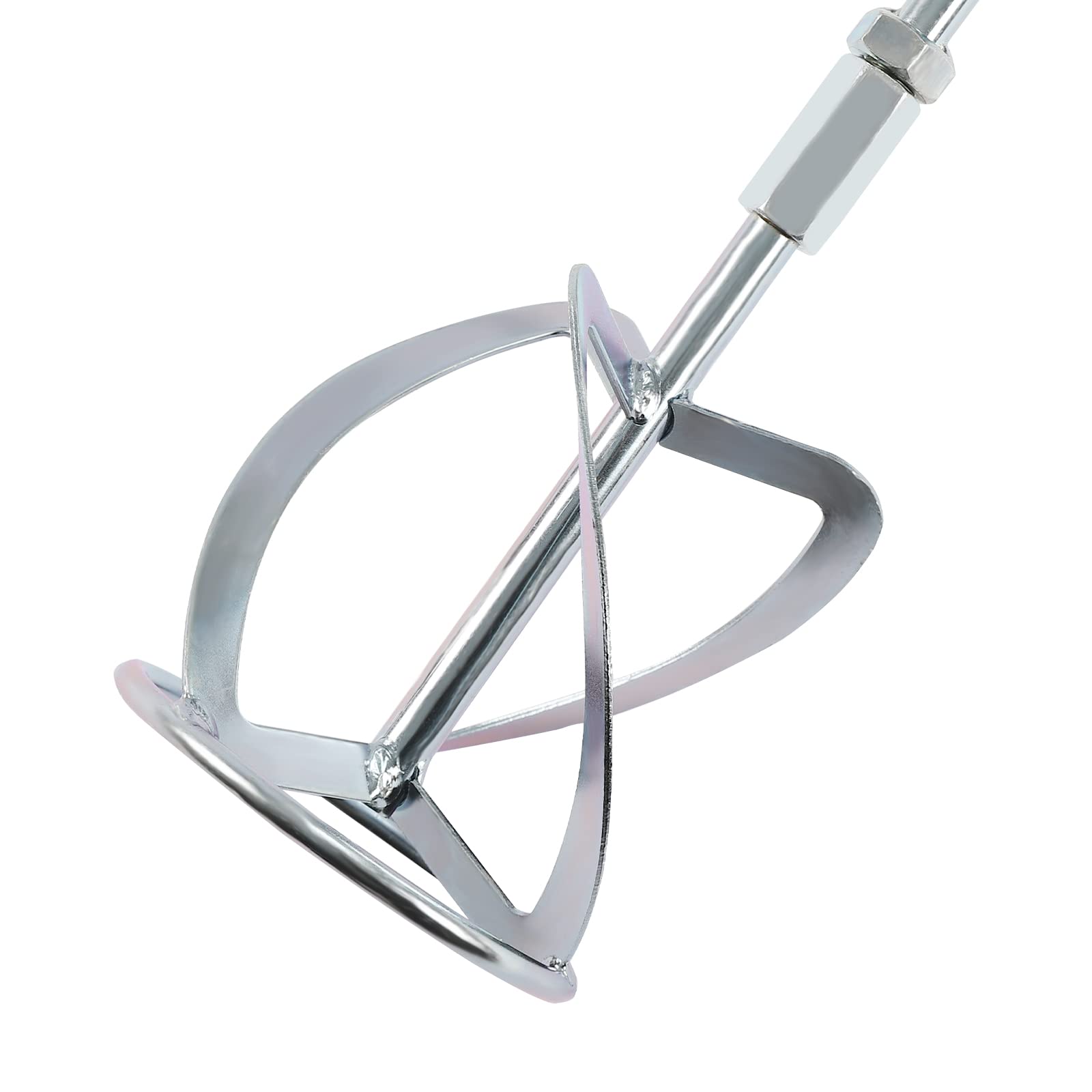 Agitador de hormigón de 1400 W, 6 velocidades, con barra en espiral de 60 cm, agitador manual de 0-1200 rpm para pintura, pegamento, migas, masilla y cemento