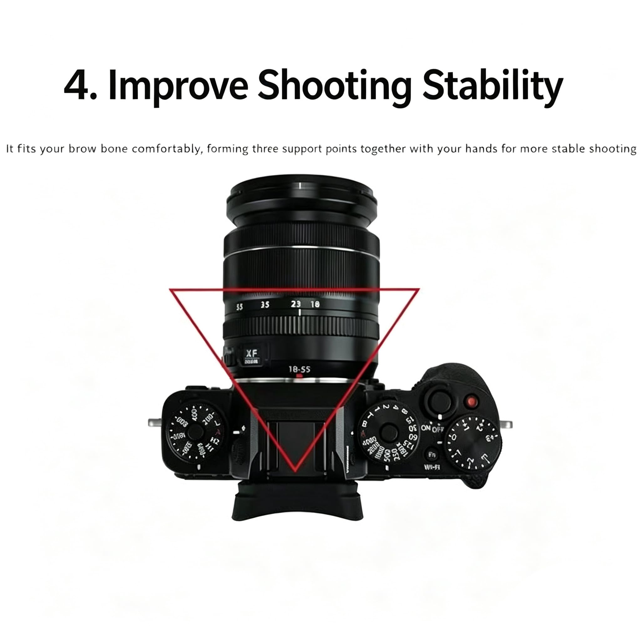 Miękki silikonowy zamiennik muszli ocznej ABS do Fujifilm EC-XT L, wizjer