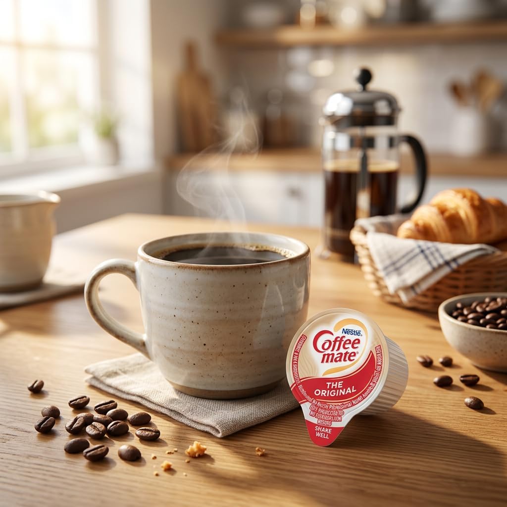 Nestlé Coffee mate Liquid Creamer Singles Variety Pack – 60 Count Single Serve Cups – 7 Assorted Flavors – Coffee Creamers for Home, Office & Breakroom