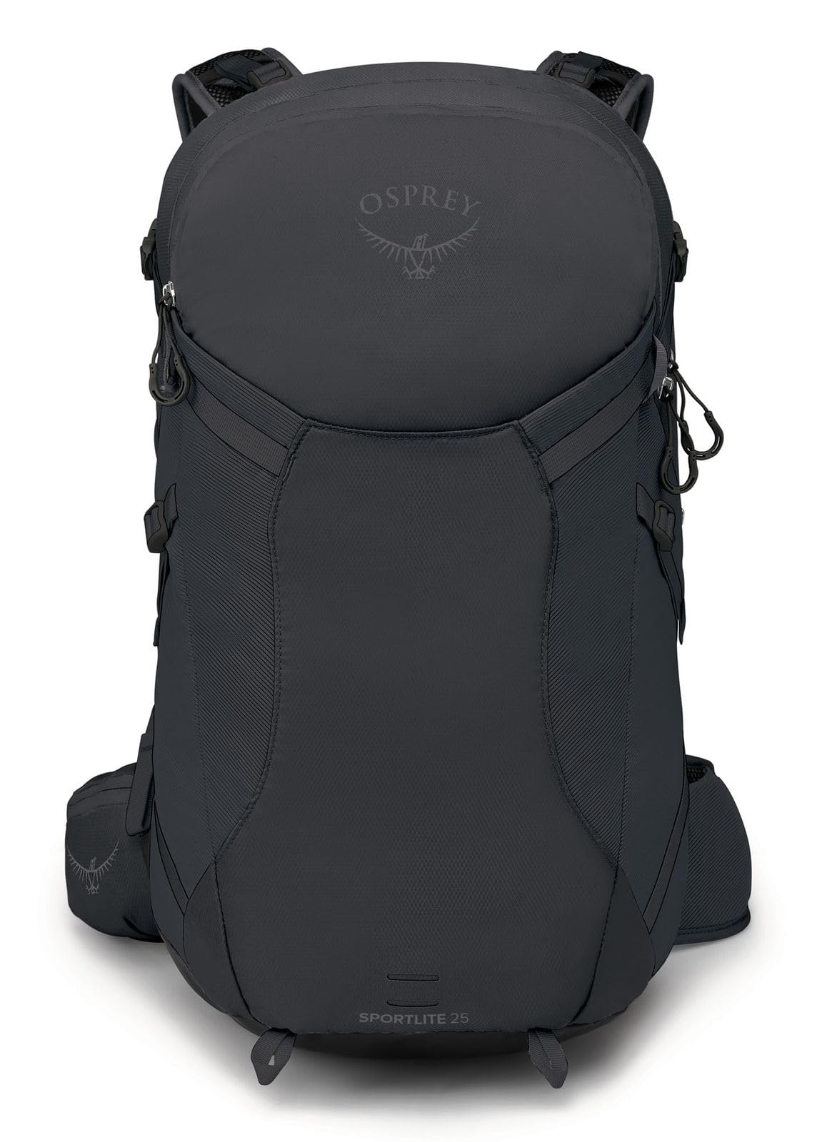 Osprey Sportlite 25L Lightweight Hiking Backpack for Men and Women, Dark Charcoal Grey, M/L