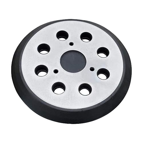 Miniatura 8 de Almohadilla de lijadora de repuesto, paquete de 2 almohadillas de repuesto de lijado orbital de gancho y bucle de 5 pulgadas con 8 agujeros para