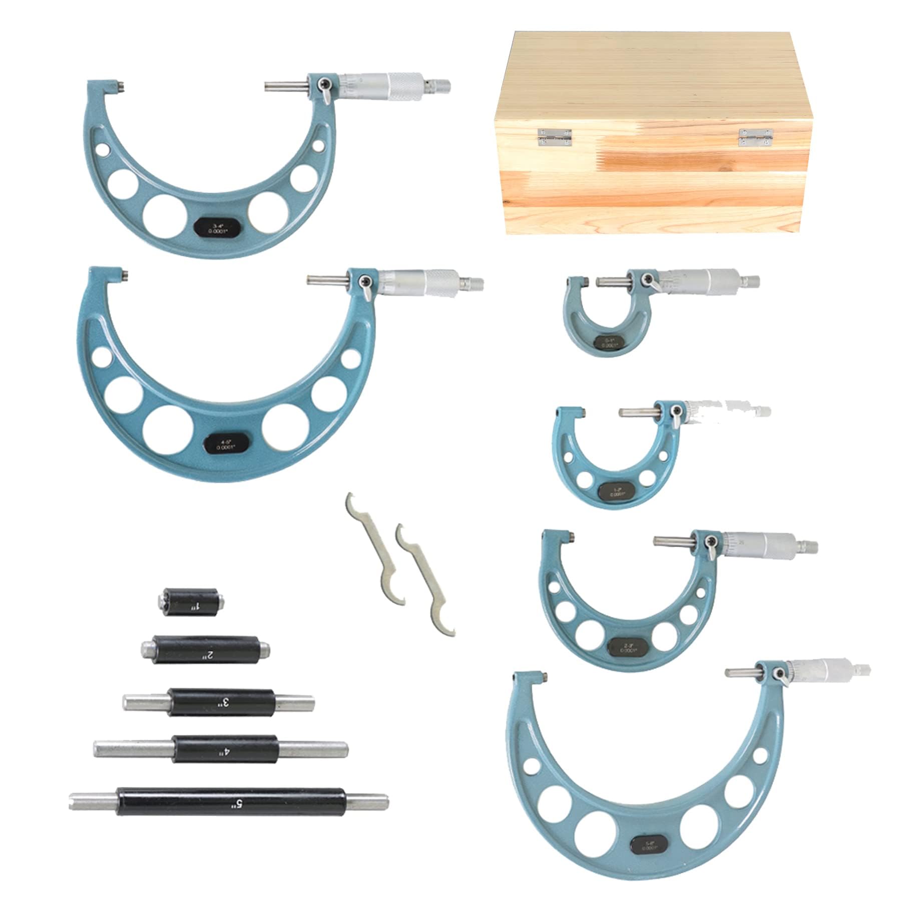 SOHNVWTGD 6 Pcs 0-6 0.0001 Carbide Standards Micrometers