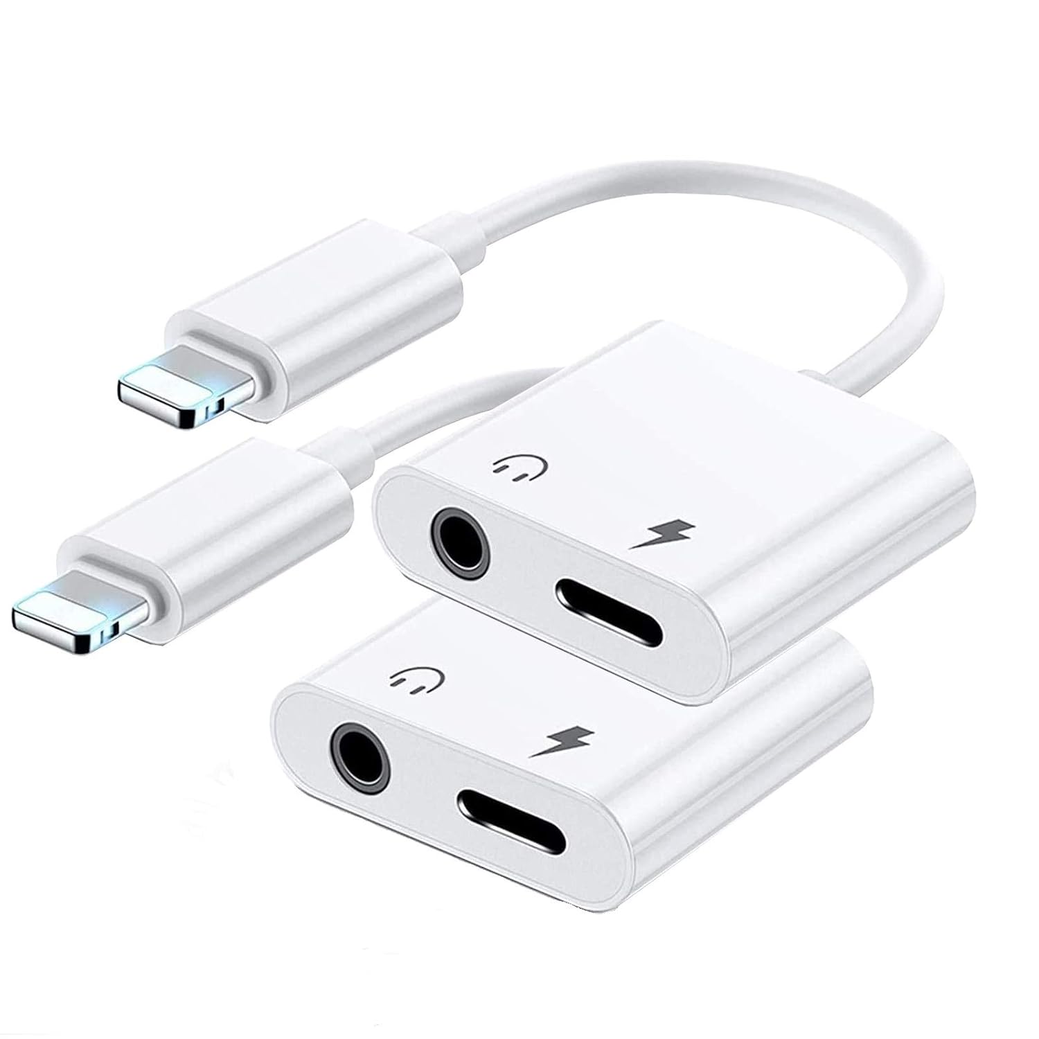 DESOFICON [Apple Mfi Certified]2Pcs Lightning To 3.5 Mm Headphones Jack