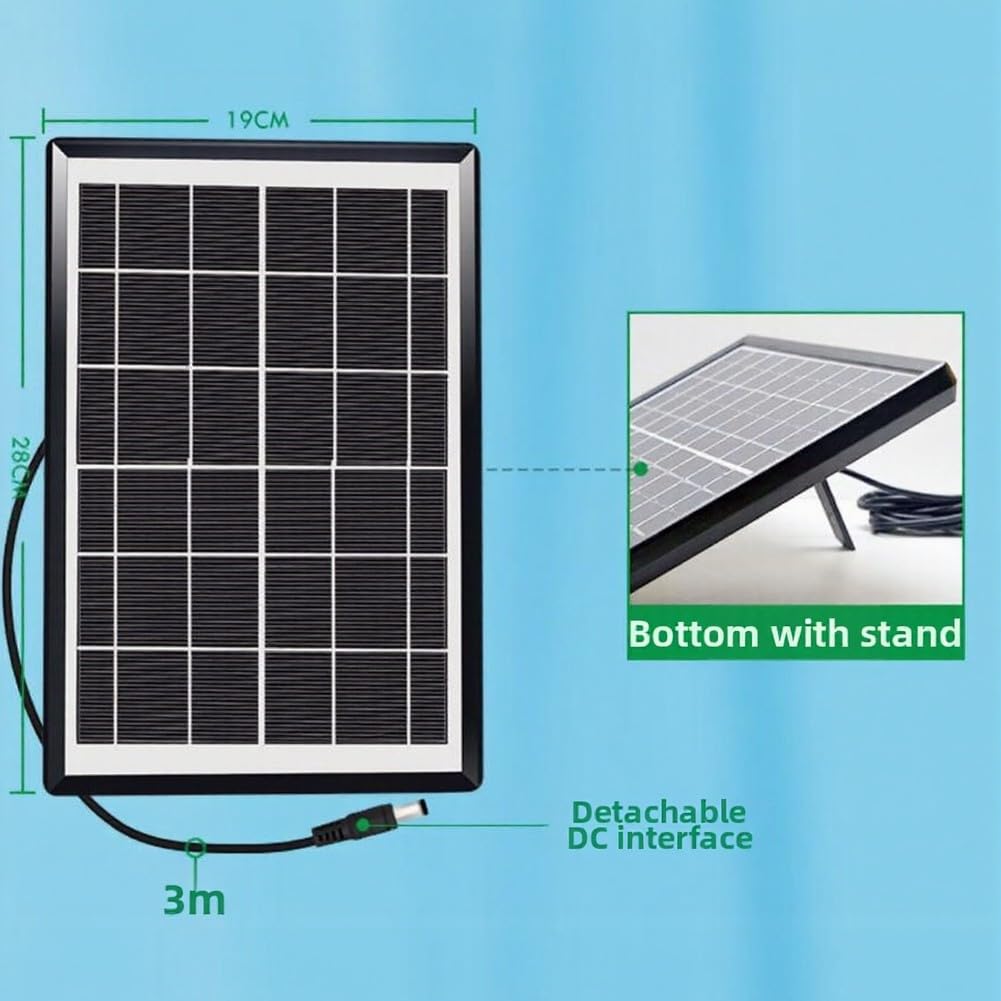 Pompa a fontana solare da 6 W con pannello da 10 W, circolazione dell'acqua silenziosa 240L/H per laghetto di pesci, sistema di ossigenazione silenziosa da 9 V