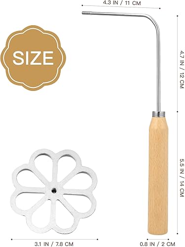 Miniatura 3 de IMIKEYA Molde para bunuelos con mango roseta Timbale Maker Flower Achappam Mold Waffle Mold Rosette Cookie Cutter herramienta para hornear