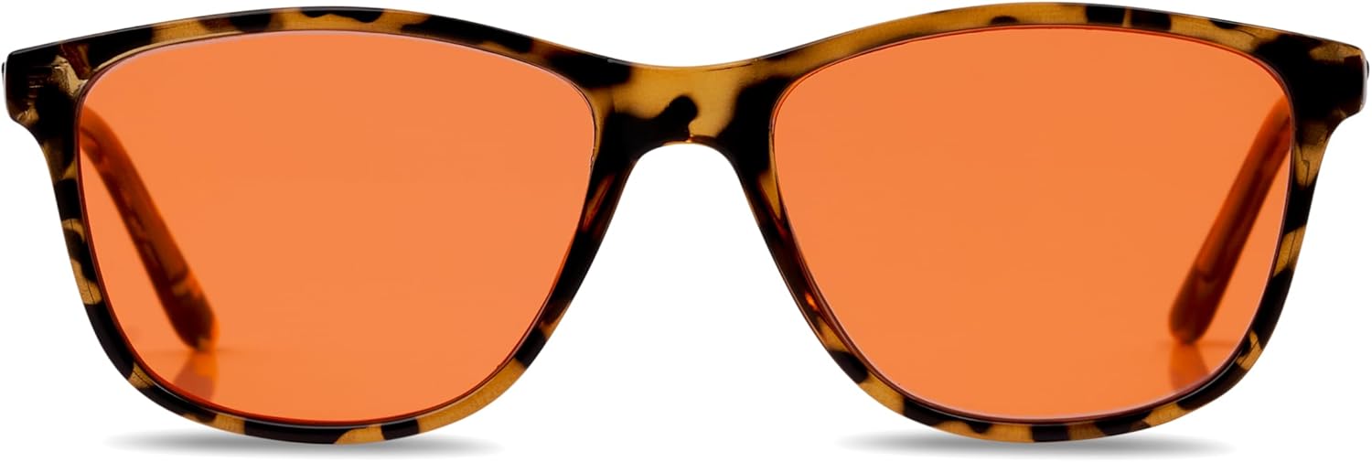 BRADDELL FL-41 Rose Tinted Photochromic Transitional Migraine Gentle Sensitivity Glasses for Fluorescent LED Glare, Photophobia and Eye Pressure (MEDIUM)