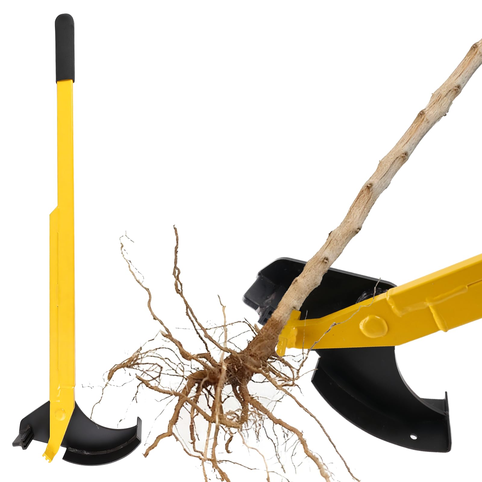 Machotsl Medium Tree Stump Branch Remover Sapling Puller Plant Uprooter Removal Tool Heavy Duty High-Leverage Tree Root Puller Fully Uproots Woody Stems ¼ Inch - 1 ⅜ Inches