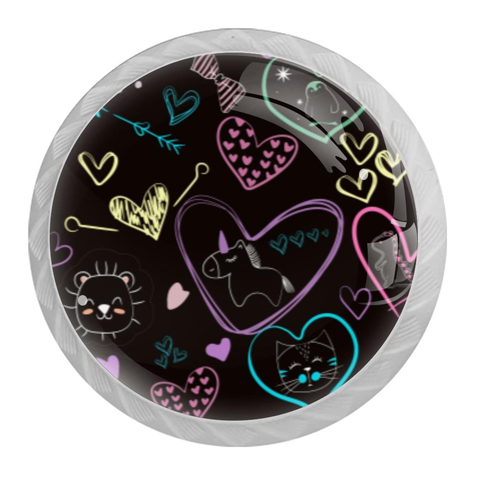 Tqmspg Multi Colorful Hearts Pattern