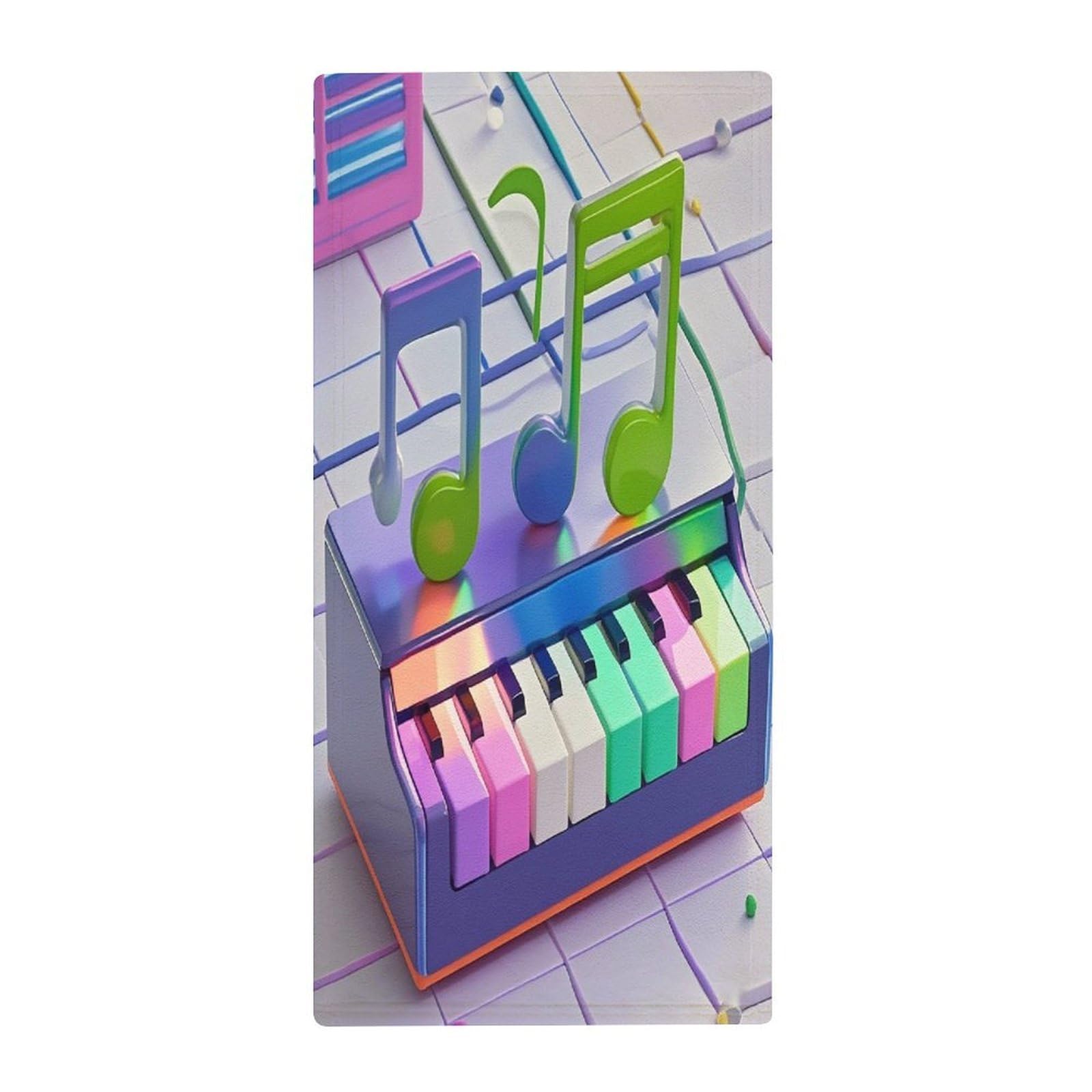 FekiLoot Colorful Piano Keyboard Music Note Bath Towel Super Soft Highly Absorbent Bath Towel Fashion Quick Drying Bathroom Towel Soft Large Fingertip Towels for Bathroom Gym Travel Camp Pool