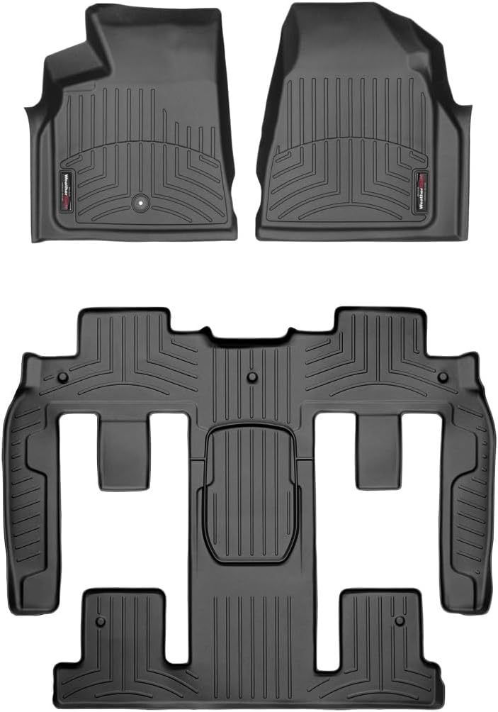 WeatherTech Custom Fit FloorLiners for Saturn Outlook, Outlook, Enclave - Full Set (447021-441114), Black