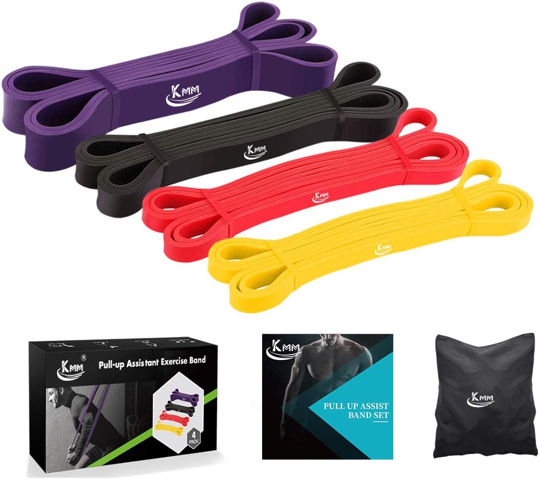 KMM Sports Pull up Resistance and Assist Bands, Workout Bands | Powerlifting Bands,Mobility Stretch Bands,Exercise Band for Body Fitness Training,Chin Ups, Stretch