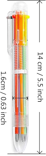 Miniatura 2 de Hutou Paquete de 23 bolígrafos retráctiles 6 en 1 de 0.020 in, 6 colores, bolígrafos retráctiles