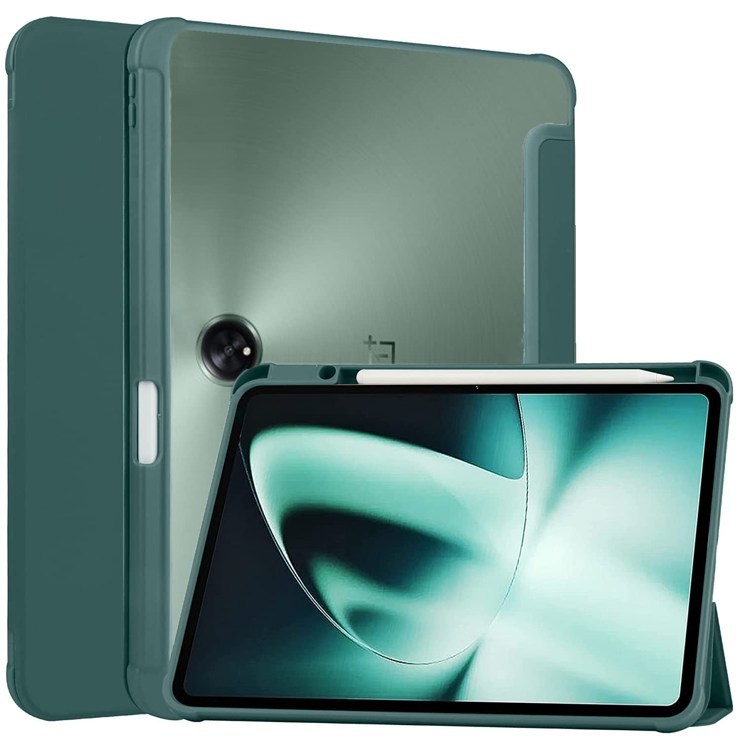 ProElite Smart Flip Case Cover for OnePlus Pad 11.6 inch, Transparent Back with Pen Holder, Dark Green (Will NOT FIT OnePlus Pad GO) (B0C43PBD8T) Amazon Price History, Amazon Price Tracker