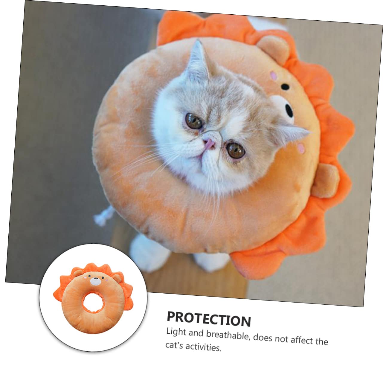 Ipetboom 3pezzi Collare Protettivo Per Gatti Design Cartone Animato Materiale Sicuro e Traspirante Adatto Per Da Ferite Previene Leccate e Graffi Misura Per La Maggior Dei Gatti