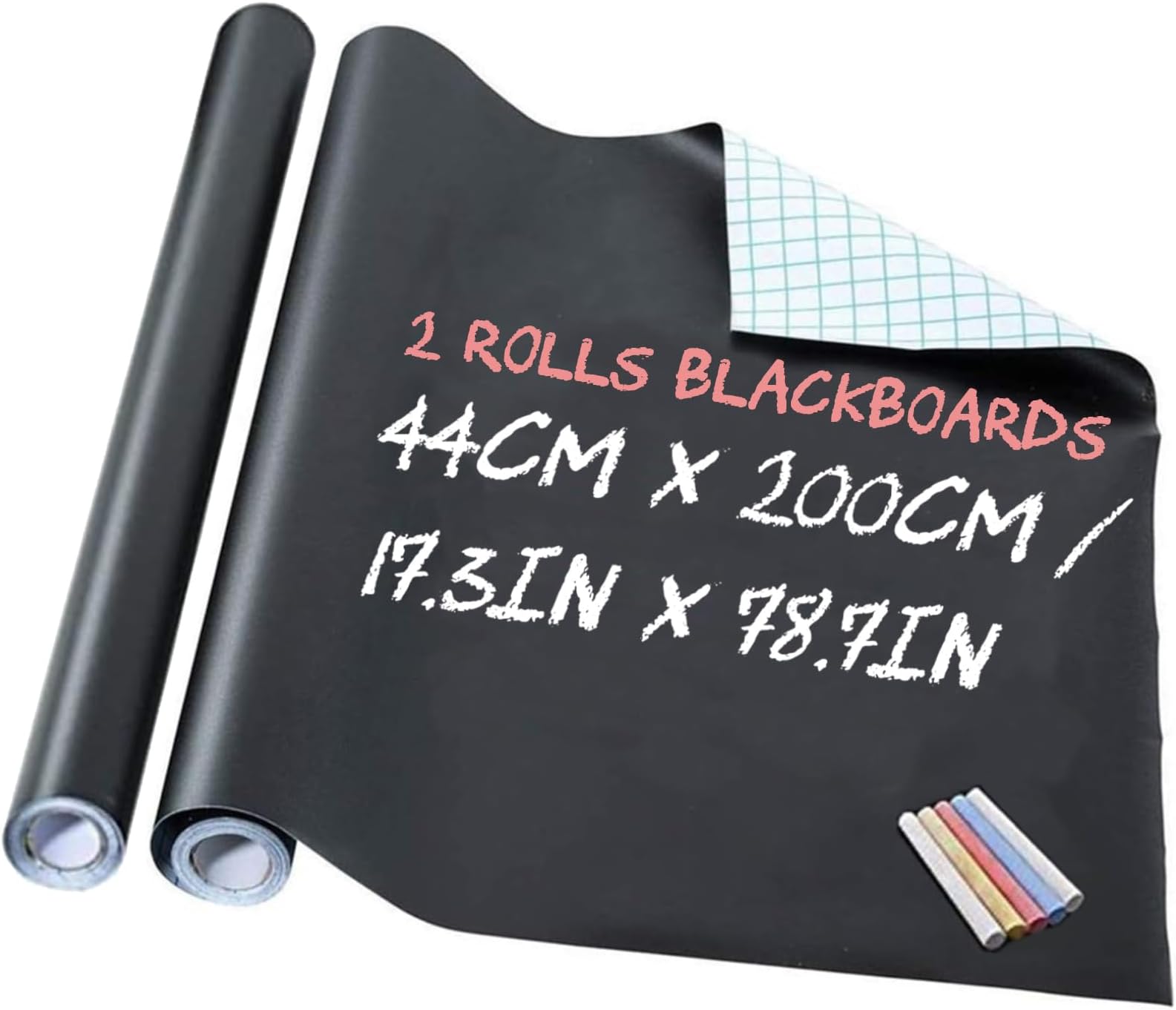 Blackboard Chalk Board Wall Sticker Wrapping Paper 43cm x 200cm for Home School Office