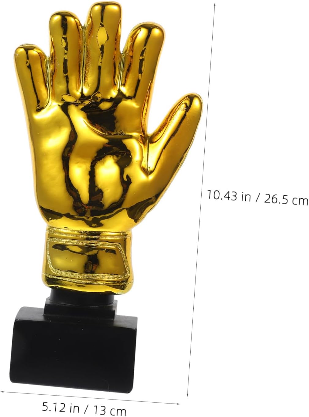 POPETPOP Goalkeeper Gloves Trophy Golden Resin Award Base for Soccer Recognition for Schools Kindergartens and Office Celebrations