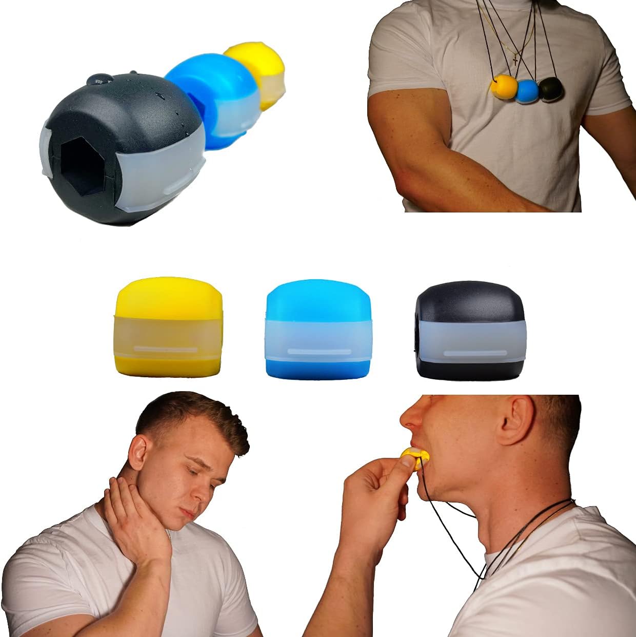 ZestyBus Jaw Exerciser (Black) : Health & Household