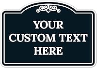 SigoSigns Personalized Custom Metal Sign - 7x10 Inch Black ACM Plaque for Home, Driveway, Business, Airbnb, Office - Fade Resistant, Made in USA