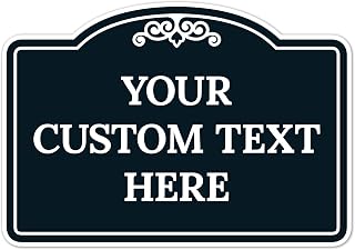 SigoSigns Personalized Custom Metal Sign - 7x10 Inch Black ACM Plaque for Home, Driveway, Business, Airbnb, Office - Fade Resistant, Made in USA