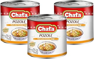 Chata Authentic Pozole Soup with Pork and Hominy Corn, 25 oz, Pack of 3