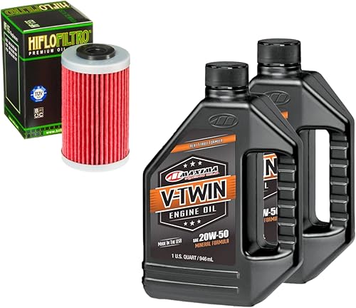 RAD Powersports Kit de cambio de aceite y filtro para Polaris 2010 Outlaw 525 Irs V-Twin 20W-50