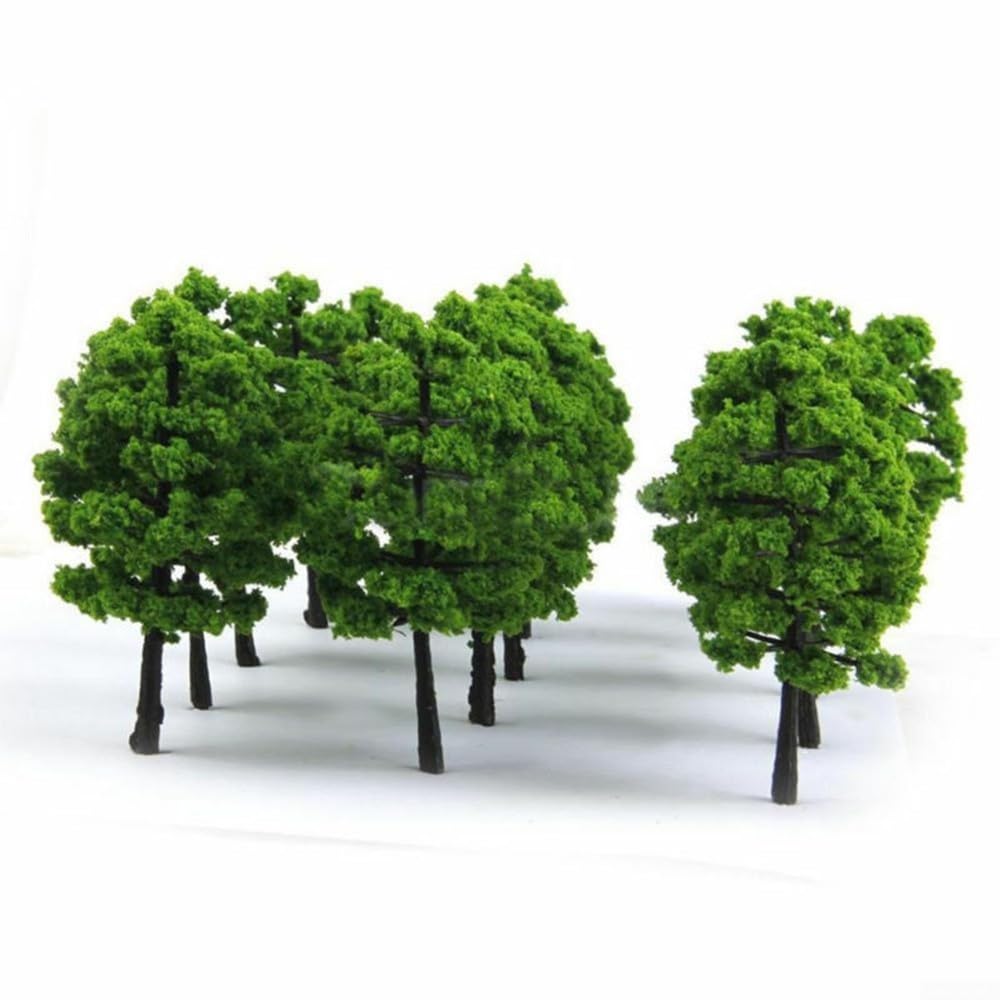 Lot de 20 arbres miniatures pour diorama et décoration de paysages miniatures