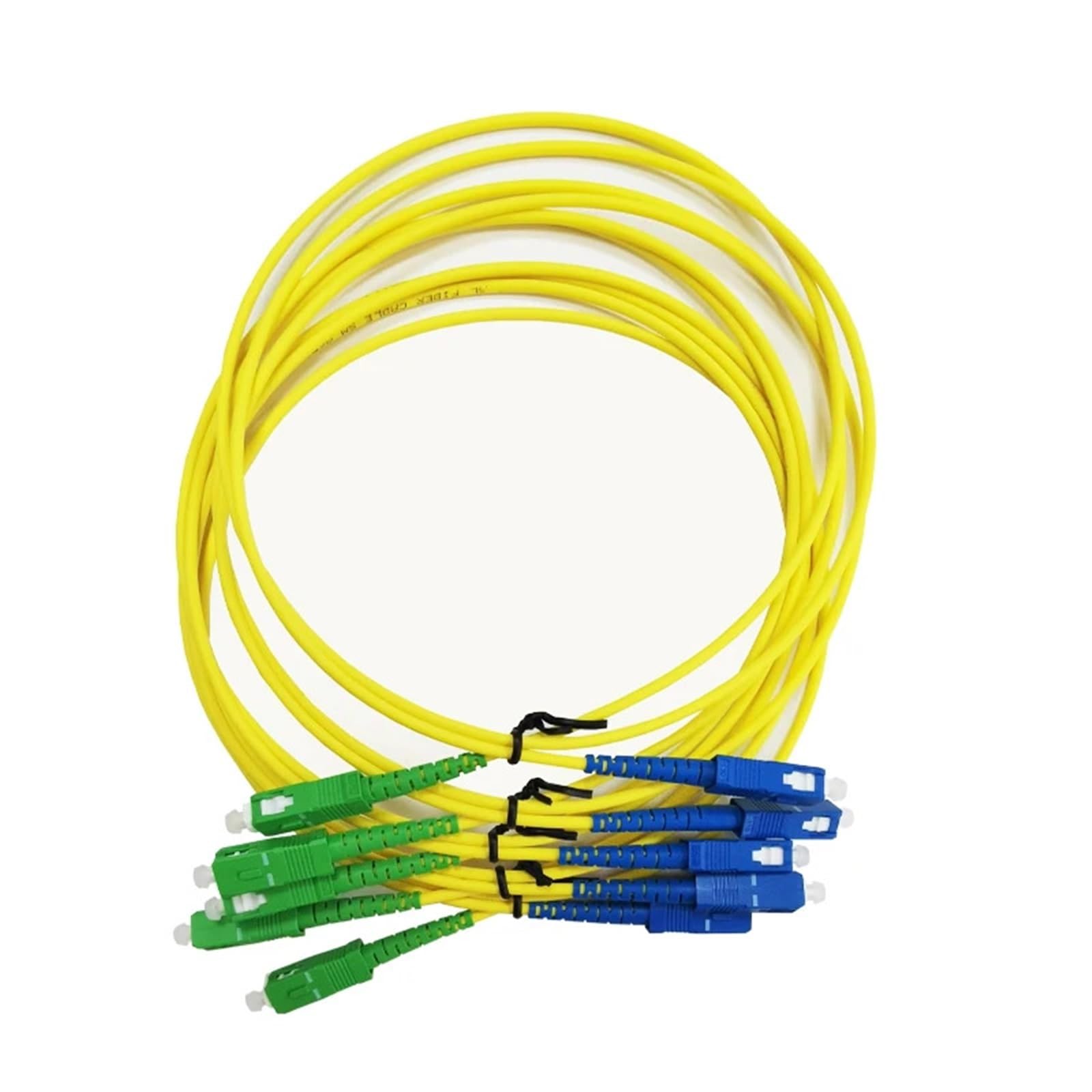 20 szt. G657D kabel światłowodowy 3,0 mm, SC na SC UPC, jednomodowy, Simplex, kabel krosowy żółty, 3 m