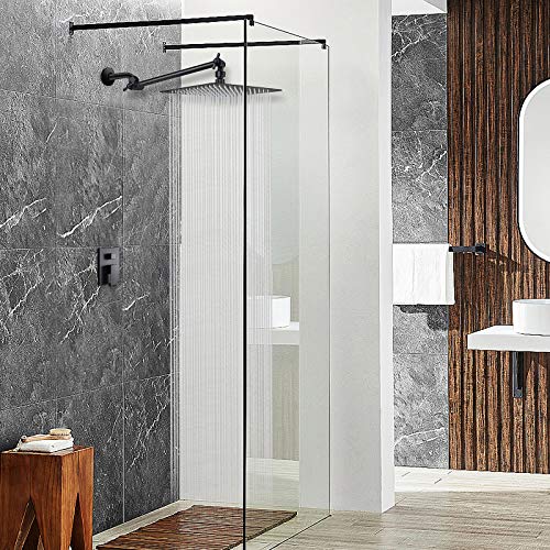 image for NearMoon Rain Shower Head with 11’’ Adjustable Extension Arm, Larg
