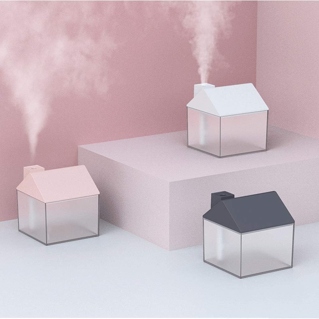Humidifier Mini humidifier Small Rechargeable Dormitory Student Office Desktop House Portable humidification Fresh Little House Three-in-one humidifier Mist Humidifier (Color : Blue) (White)